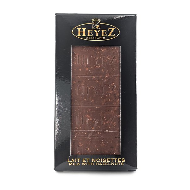 Tablette de chocolat belge au lait et noisettes