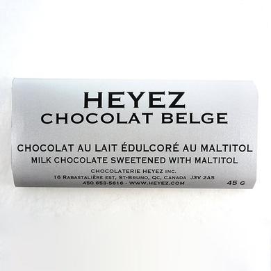 Black Belgian chocolate bar sweetened with maltitol