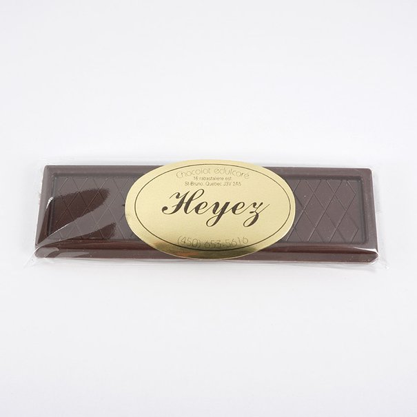 Thin bar Belgian chocolate sweetened with maltitol