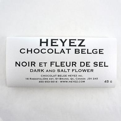 Black Belgian chocolate bar and fleur de sel