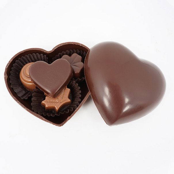 Dark Candy heart - Chocolate figurines | Chocolaterie Heyez Inc.