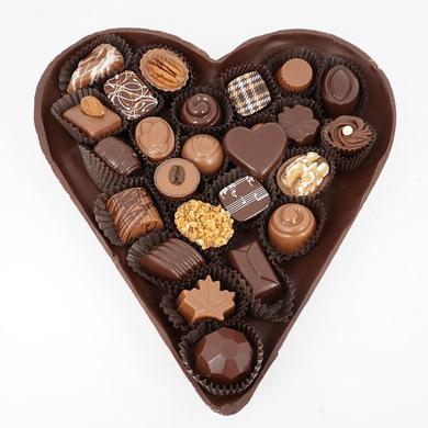 Dark Large lined heart