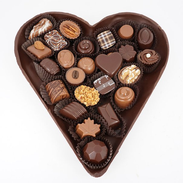 Dark Large lined heart
