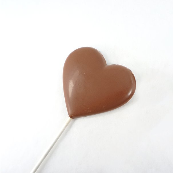 Big lollipop heart (milk chocolate)