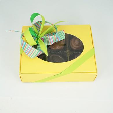 Boite fenêtre de 6 chocolats assortis